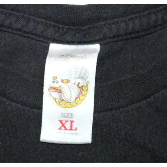 Vintage Ed Hardy T Shirt Mens XL Skull Star Tattoo Art Eagle Black y2k USA - Picture 6 of 7